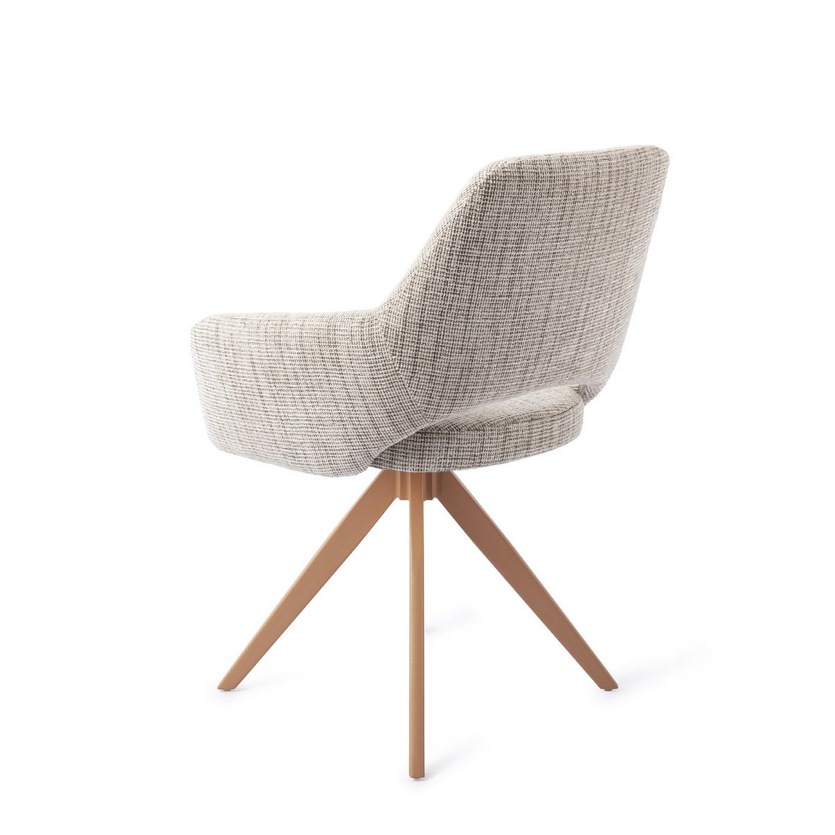 Yanai eetkamerstoel Turn Peach - Caramel Grid