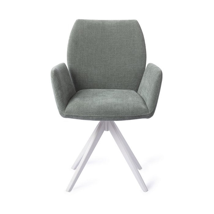 Misaki eetkamerstoel Turn White - Breezy Blue