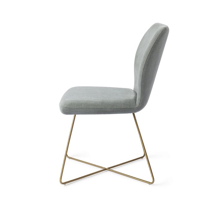 Ikata eetkamerstoel Cross Gold - Breezy Blue