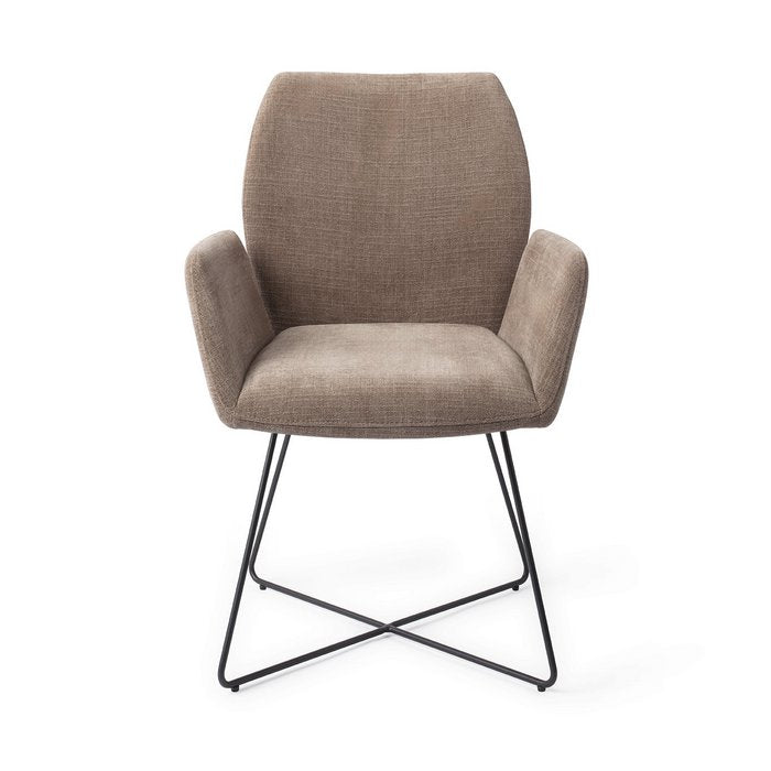 Misaki eetkamerstoel Cross Black - Mocha Mist