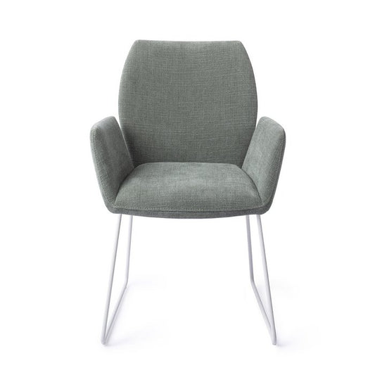 Misaki eetkamerstoel Slide White - Breezy Blue