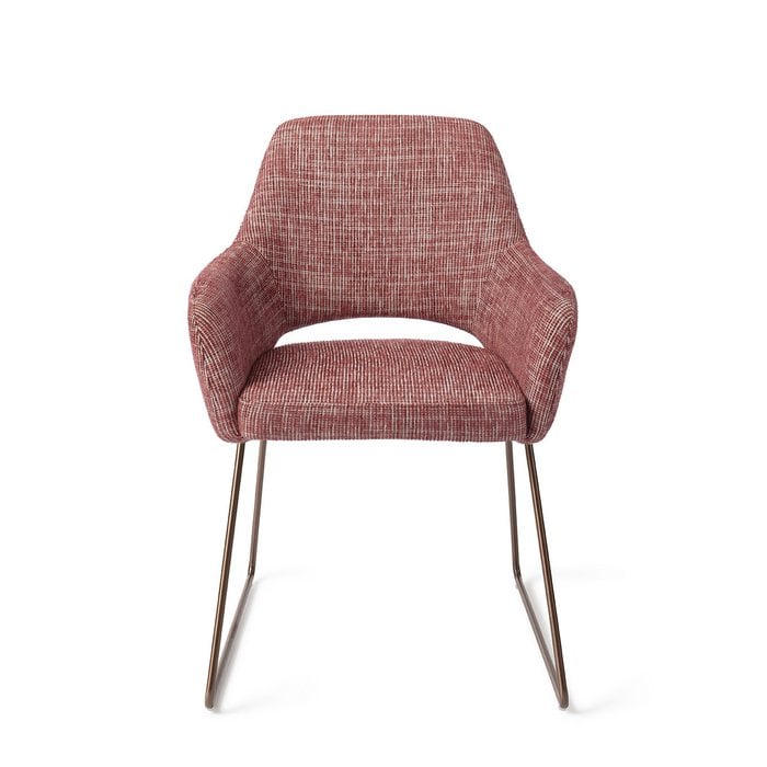Yanai eetkamerstoel Slide Rose - Berry Bars