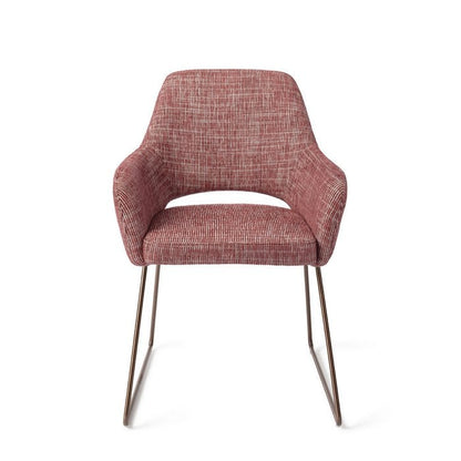 Yanai eetkamerstoel Slide Rose - Berry Bars