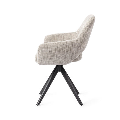 Yanai eetkamerstoel Turn Black - Caramel Grid