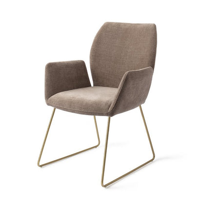 Misaki eetkamerstoel Slide Gold - Mocha Mist