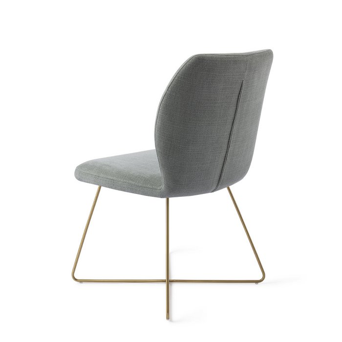 Ikata eetkamerstoel Cross Gold - Breezy Blue