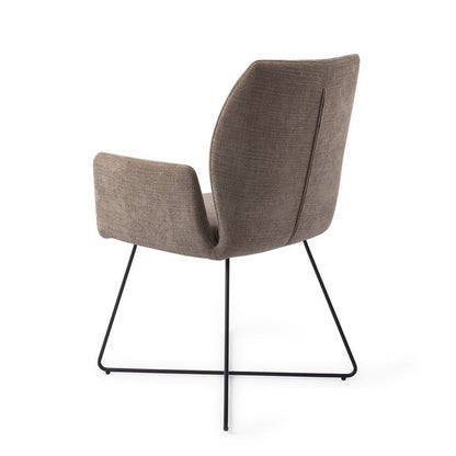 Misaki eetkamerstoel Cross Black - Mocha Mist