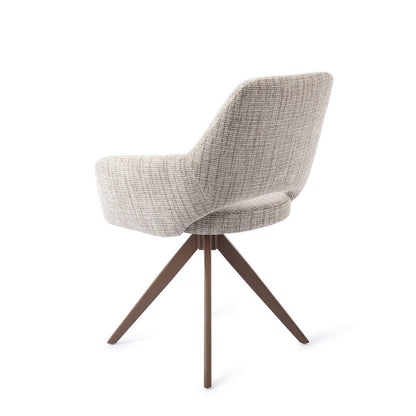 Yanai eetkamerstoel Turn Brown - Caramel Grid