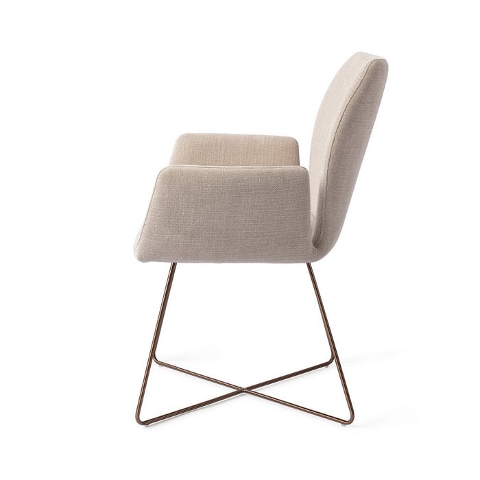 Misaki eetkamerstoel Cross Rose - Sand Strand