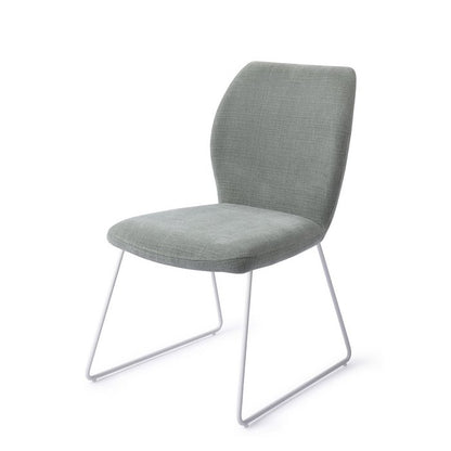 Ikata eetkamerstoel Slide White - Breezy Blue