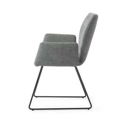 Misaki eetkamerstoel Slide Black - Breezy Blue