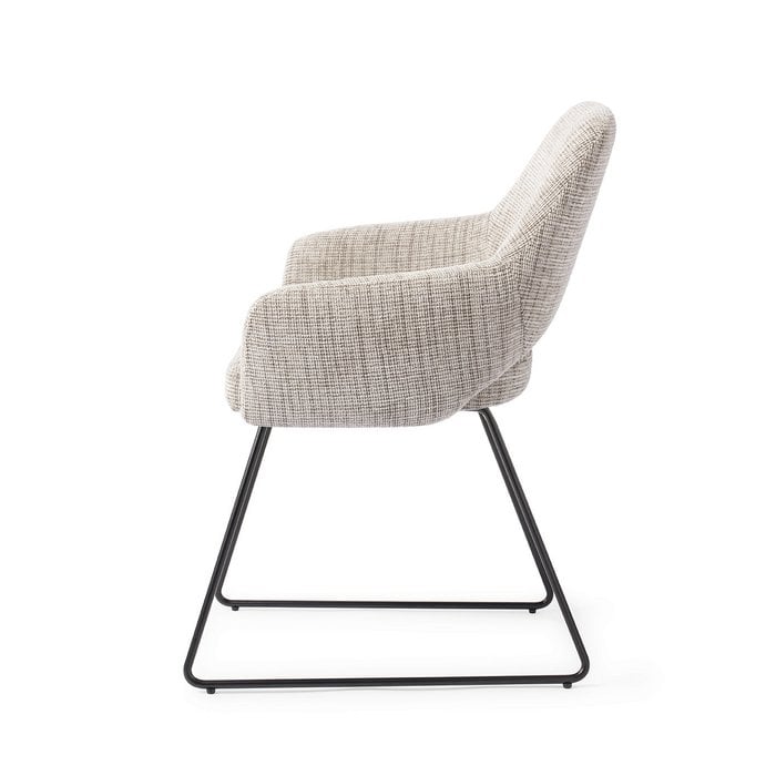 Yanai eetkamerstoel Slide Black - Caramel Grid