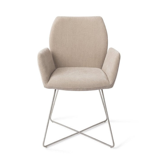 Misaki eetkamerstoel Cross Steel - Sand Strand