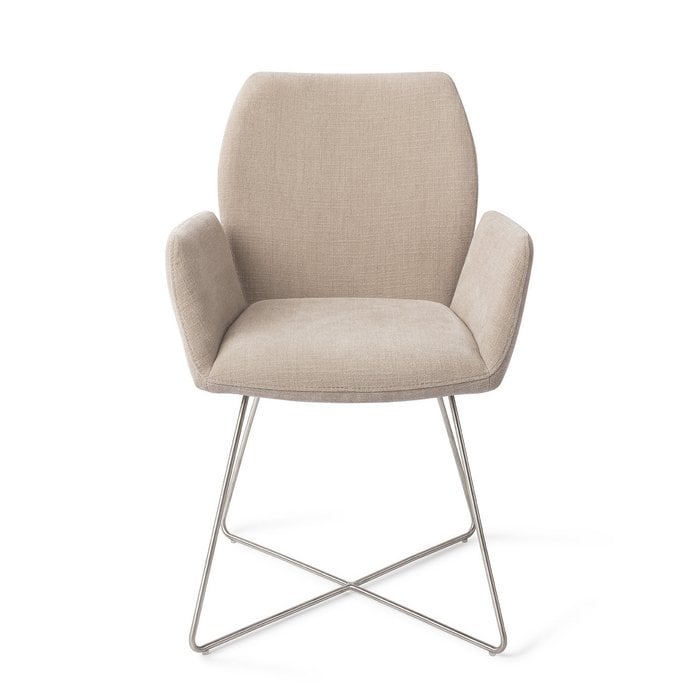 Misaki eetkamerstoel Cross Steel - Sand Strand