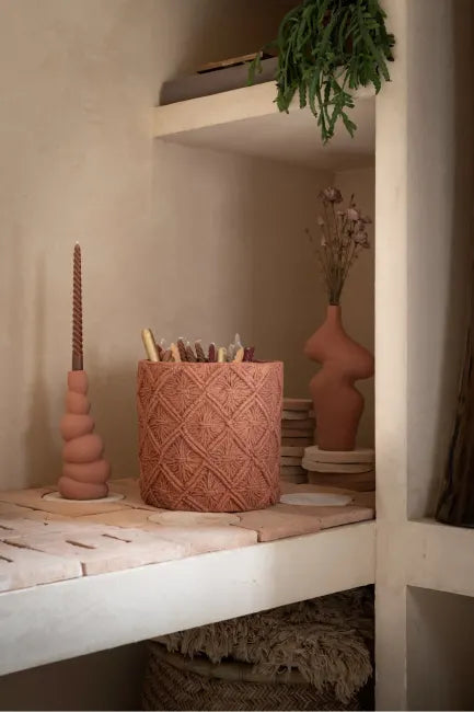 Maria kandelaar - Terracotta