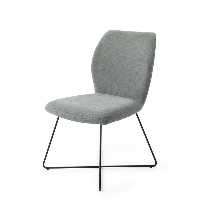 Ikata eetkamerstoel Cross Black - Breezy Blue