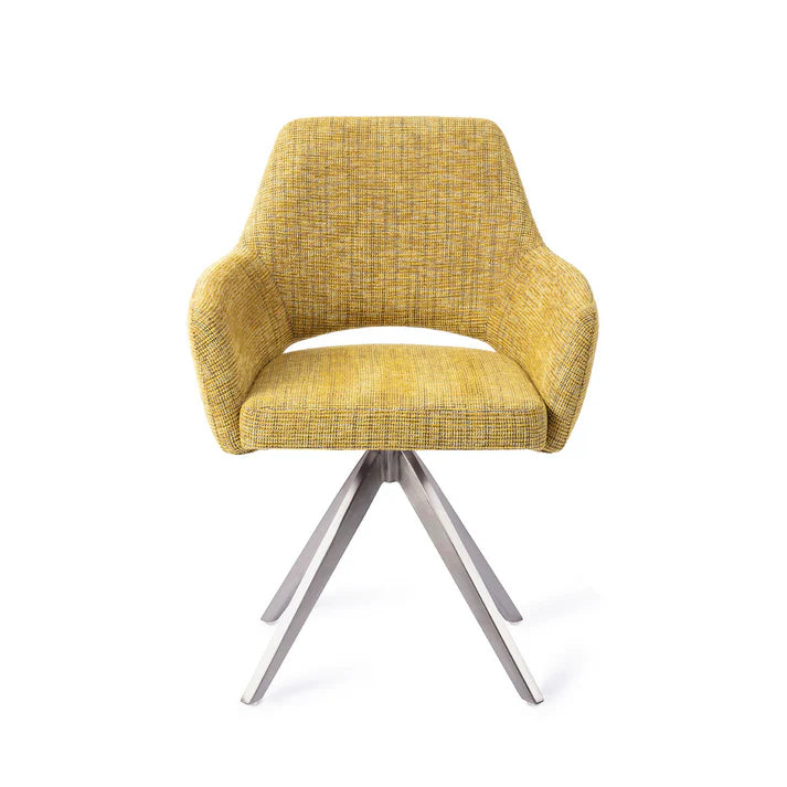 Yanai eetkamerstoel Turn Steel - Lemon Lines