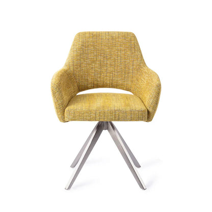 Yanai eetkamerstoel Turn Steel - Lemon Lines