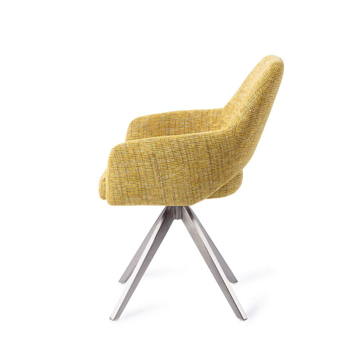 Yanai eetkamerstoel Turn Steel - Lemon Lines
