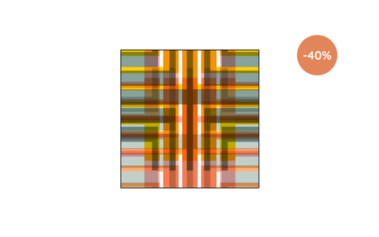 Wanddecoratie Weave 2 Frame BL Black 80 x 80 cm