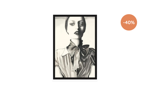 Wanddecoratie Black and White Frame BL Black 80 x 120 cm