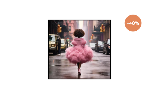 Wanddecoratie Streetwalk Frame BL Black 120 x 120 cm