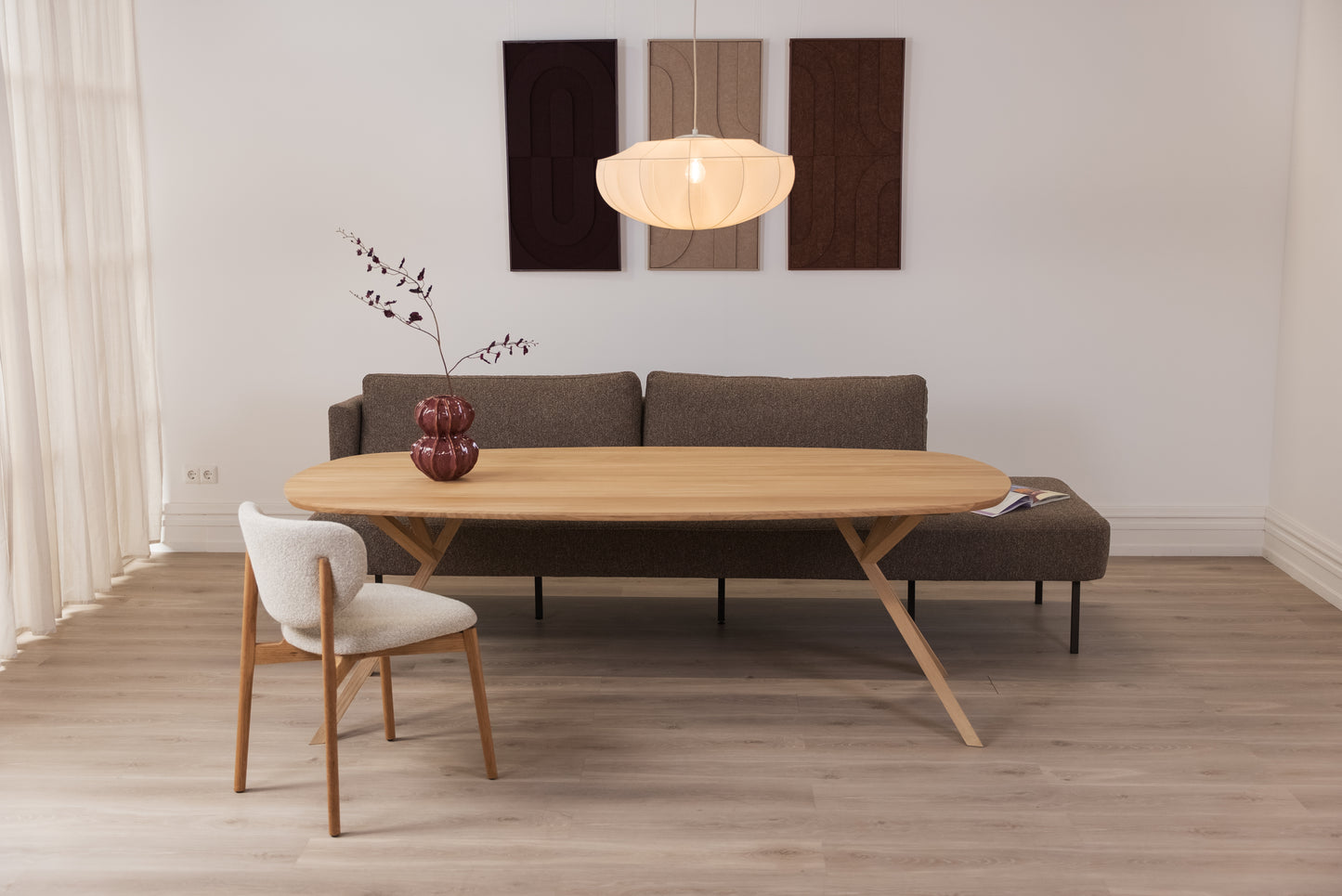 Lara - 102 Cream - Donker eiken