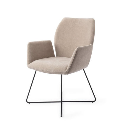 Misaki eetkamerstoel Cross Black - Sand Strand