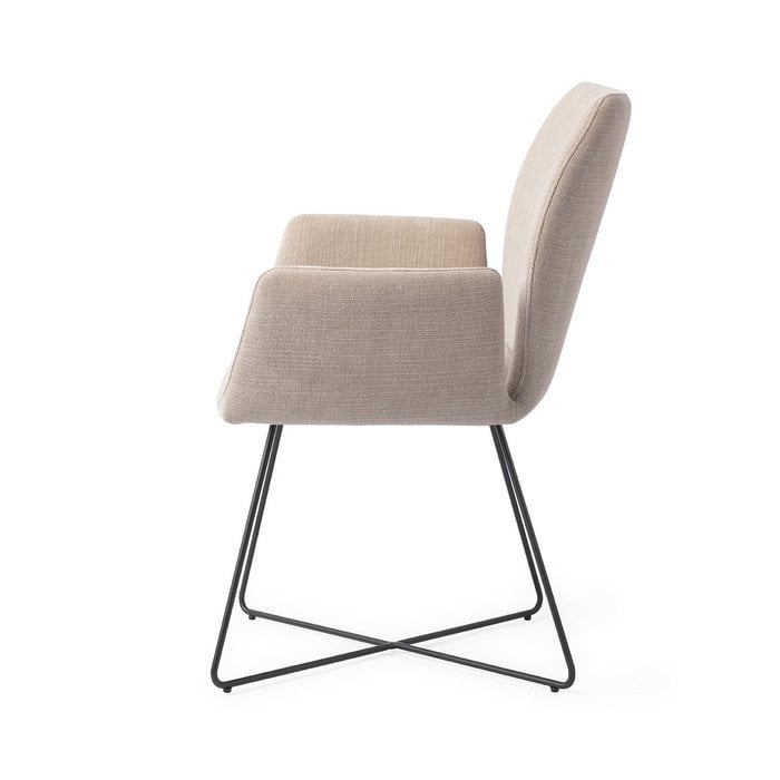 Misaki eetkamerstoel Cross Black - Sand Strand