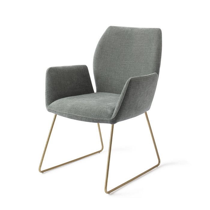 Misaki eetkamerstoel Slide Gold - Breezy Blue