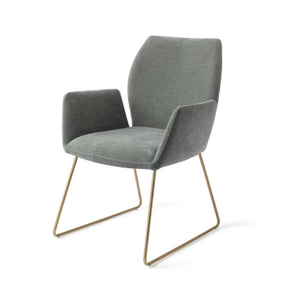 Misaki eetkamerstoel Slide Gold - Breezy Blue