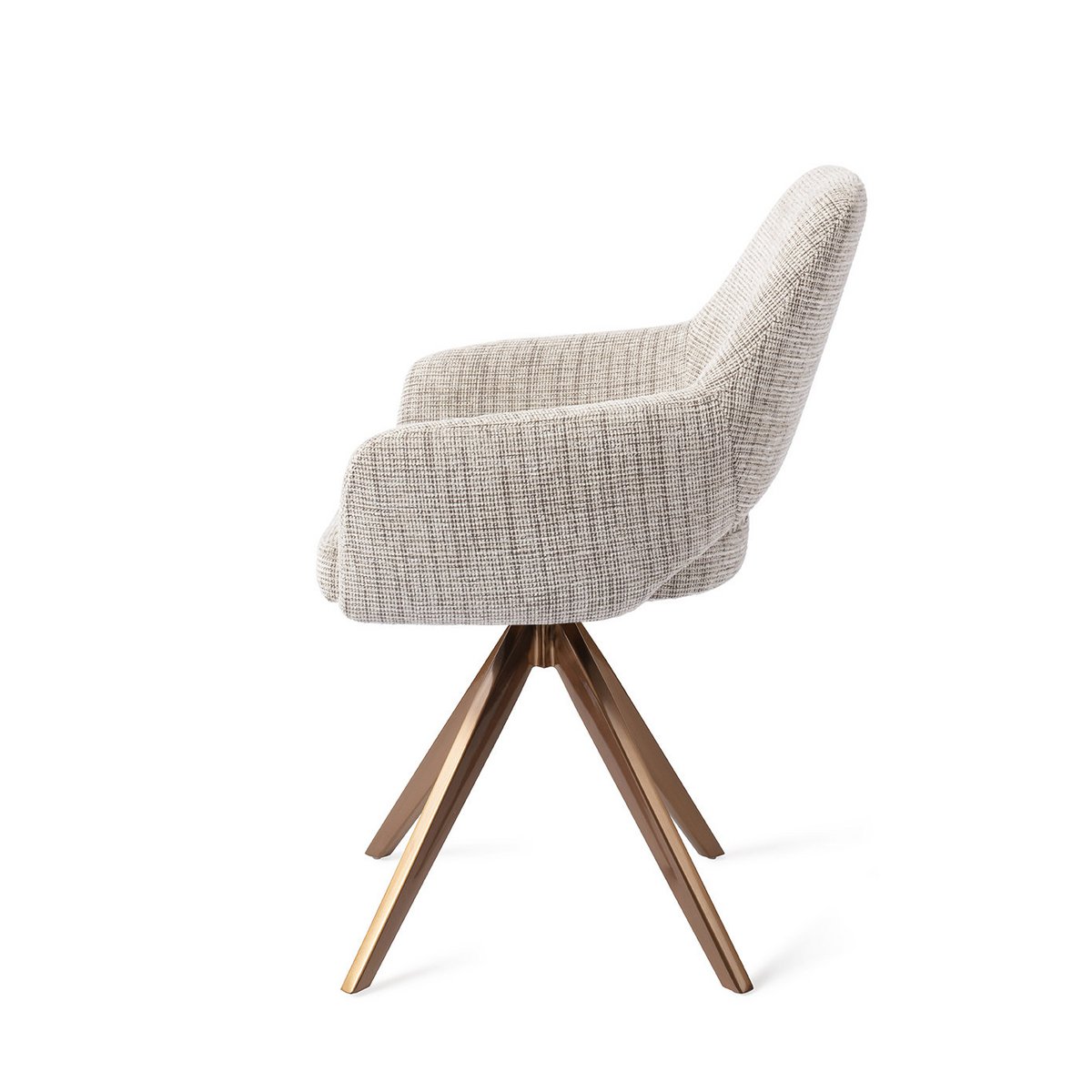 Yanai eetkamerstoel Turn Rose - Caramel Grid