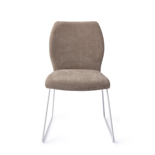 Ikata eetkamerstoel Slide White - Mocha Mist