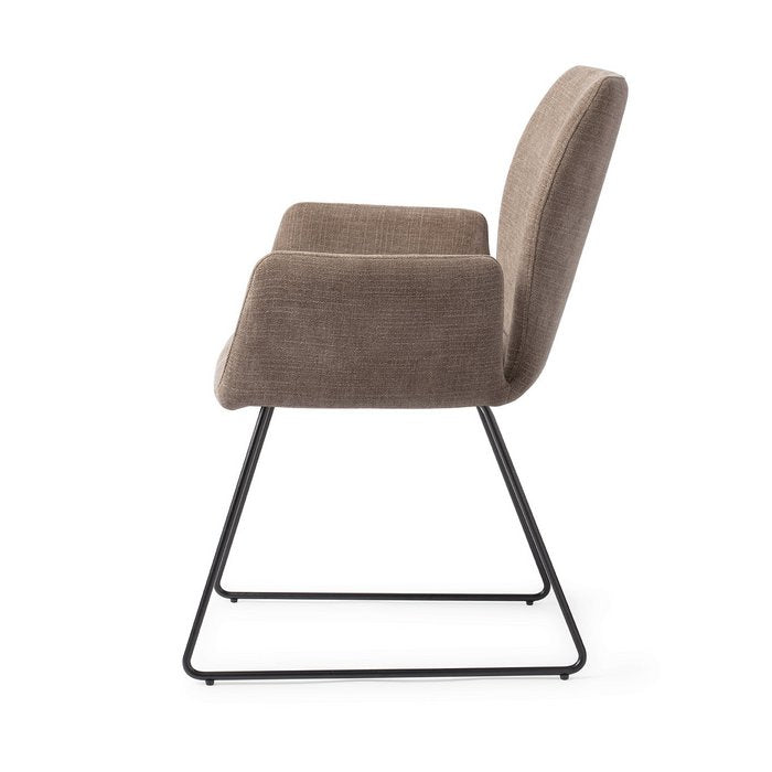 Misaki eetkamerstoel Slide Black - Mocha Mist