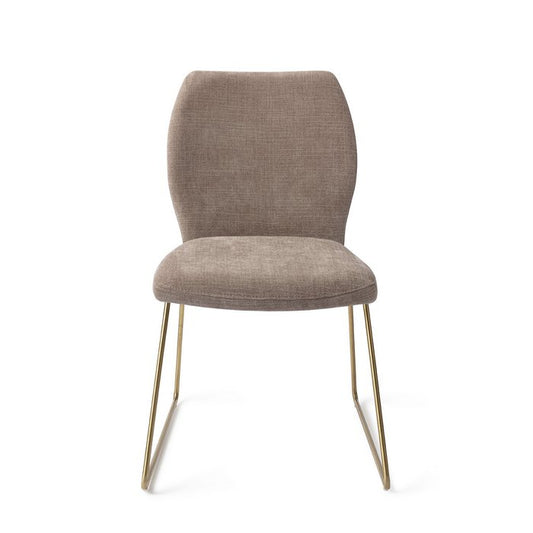 Ikata eetkamerstoel Slide Gold - Mocha Mist