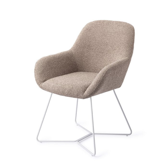 Kushi eetkamerstoel Beehive White - Stone Haze