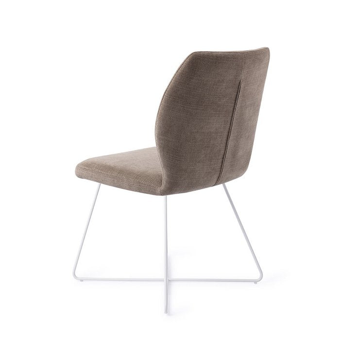 Ikata eetkamerstoel Cross White - Mocha Mist