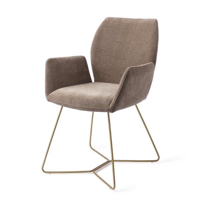 Misaki eetkamerstoel Beehive Gold - Mocha Mist