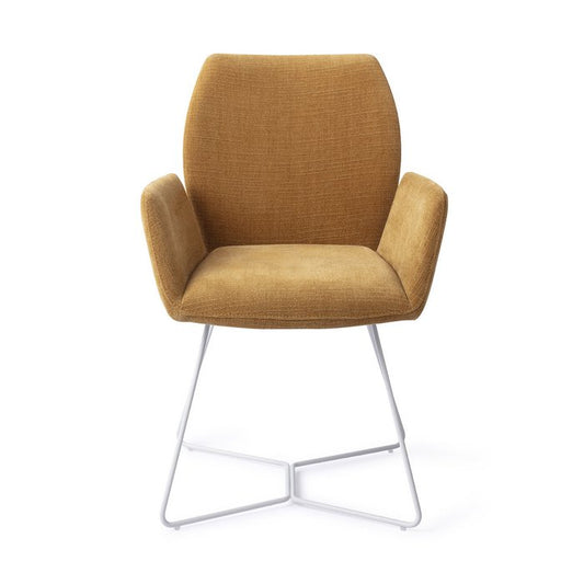 Misaki eetkamerstoel Beehive White - Honey Harvest