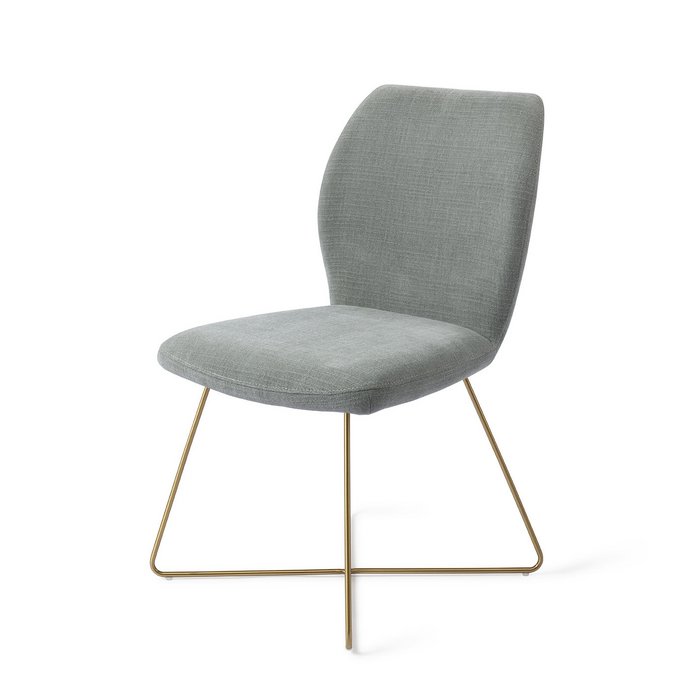 Ikata eetkamerstoel Cross Gold - Breezy Blue