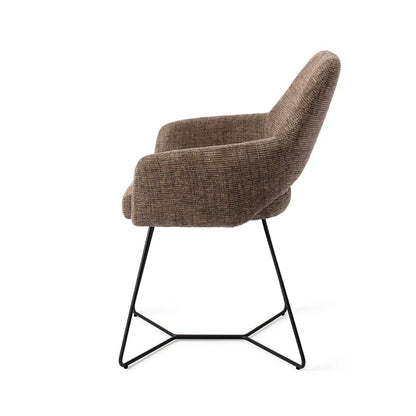 Yanai eetkamerstoel Beehive Black - Checked Chestnut
