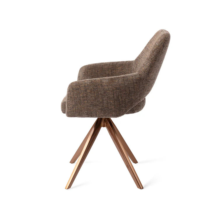 Yanai eetkamerstoel Turn Rose - Checked Chestnut