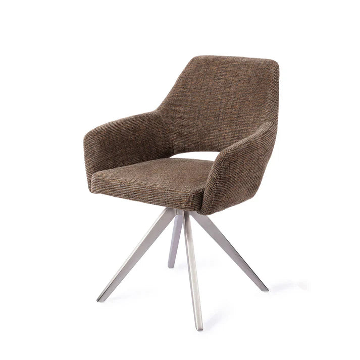 Yanai eetkamerstoel Turn Steel - Checked Chestnut