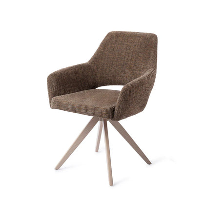 Yanai eetkamerstoel Turn Beige - Checked Chestnut