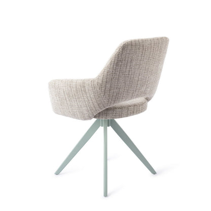 Yanai eetkamerstoel Turn Mint - Caramel Grid