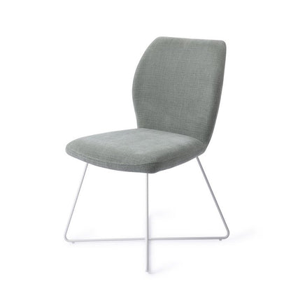 Ikata eetkamerstoel Cross White - Breezy Blue