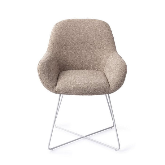 Kushi eetkamerstoel Cross White - Stone Haze