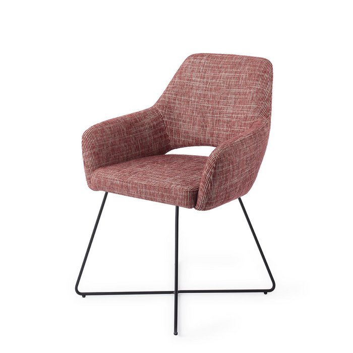 Yanai eetkamerstoel Cross Black - Berry Bars
