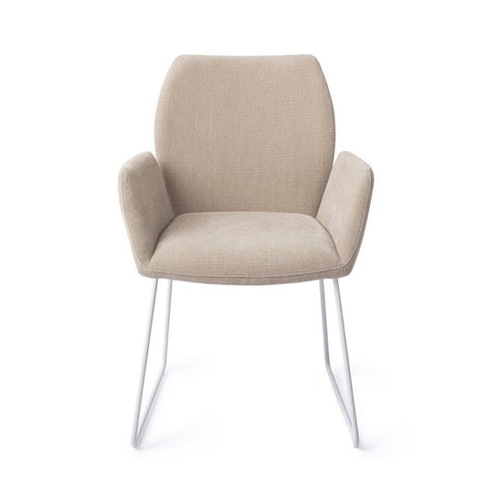 Misaki eetkamerstoel Slide White - Sand Strand