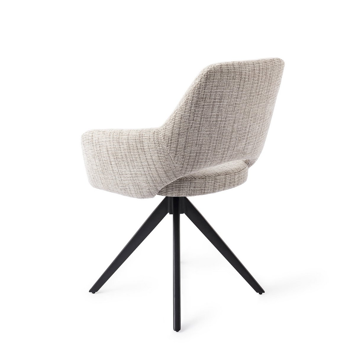 Yanai eetkamerstoel Turn Black - Caramel Grid